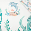 DOLPHIN pat. 3 (MAGICAL OCEAN) - SINGLE JERSEY PANORAMIC PANEL (60cm x 155cm)