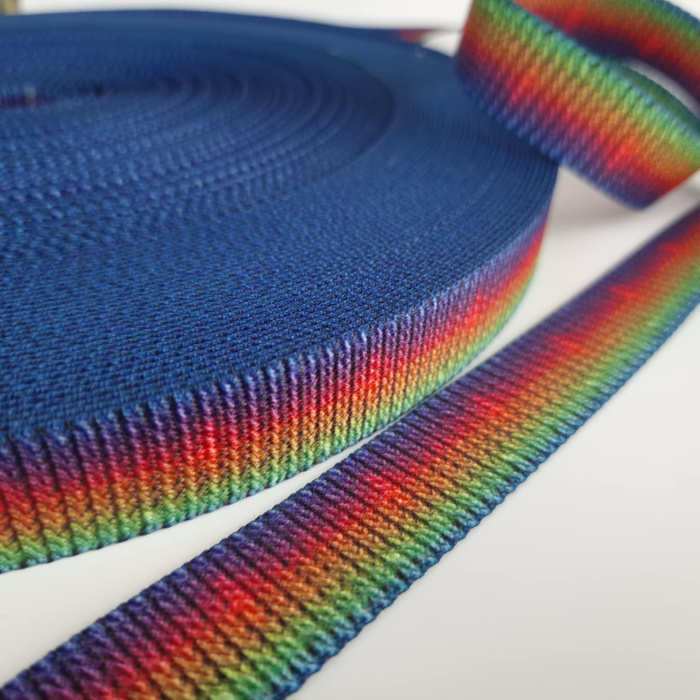 Bedrucktes Gurtband 25 mm - Rainbow