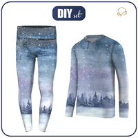 THERMO GIRL'S SET (NANCY) - WINTER LANDSCAPE PAT. 2 (PAINTED FOREST) - sewing set