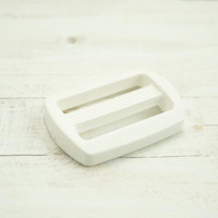 Plastic adjusting buckle B 20 mm - white