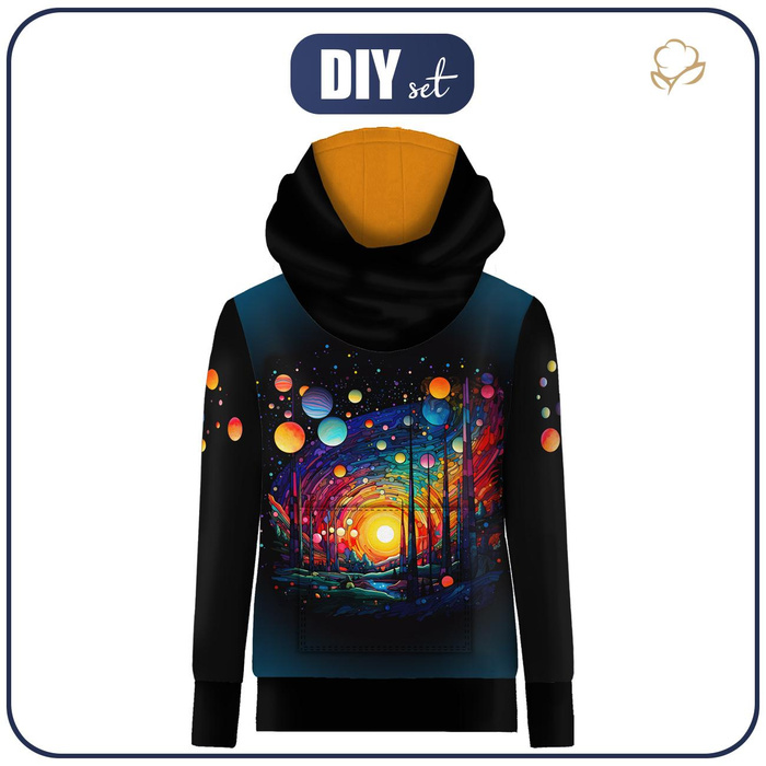 UNISEX HOODIE (HYDRA) - NEON GALAXY MS.9- Nähset XL