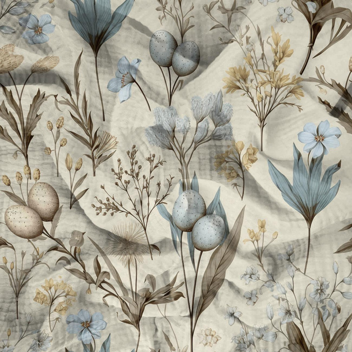 SPRING FLOWERS M. 4 - Baumwoll Musselin