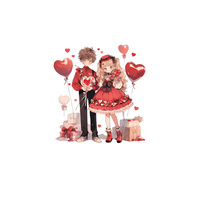 ANIME COUPLE PAT. 1 - panel (75cm x 80cm) looped knit