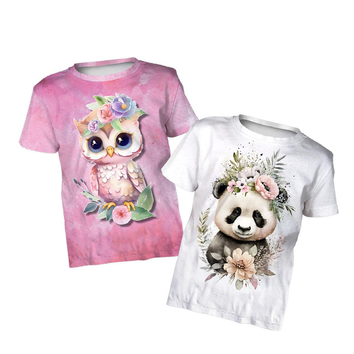 2-PACK - T-SHIRT DZIECIĘCY - BABY ANIMALS WZ. 3 - ZESTAW DO USZYCIA (152/158)
