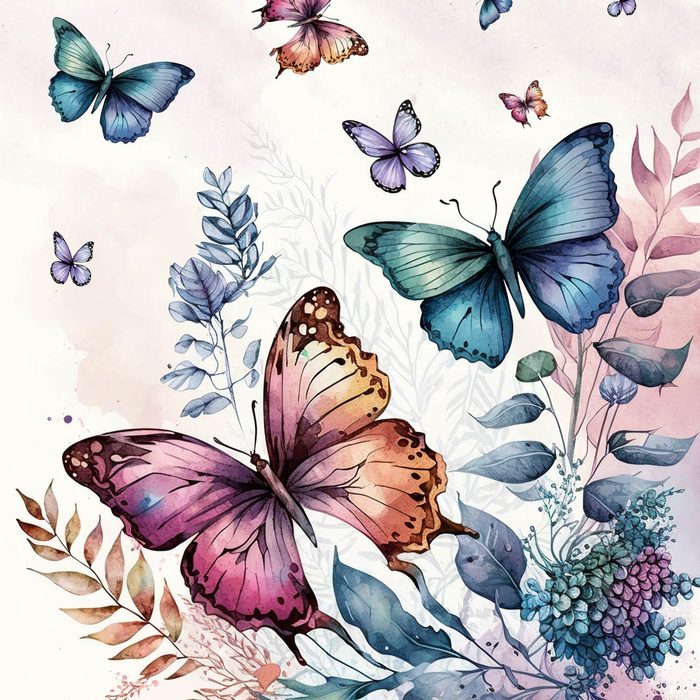 BEAUTIFUL BUTTERFLY MS. 4 - Paneel (60cm x 50cm) Wasserabweisende Webware
