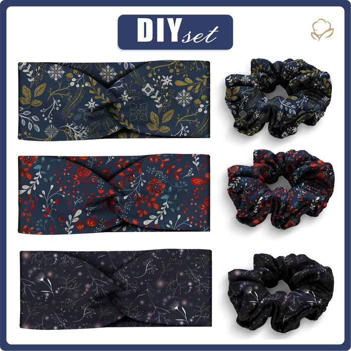 HAARBAND UND HAARGUMMI 3KPL - MODELL 12 - Nähset 1-3