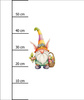 EASTER GNOME PAT. 2 -  PANEL (60cm x 50cm) brushed knitwear with elastane ITY
