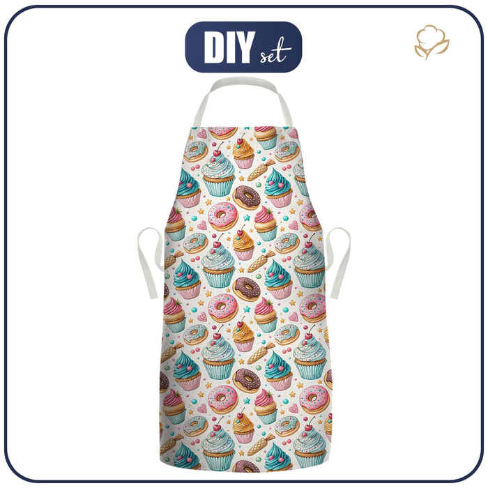 FARTUSZEK - SWEETS WZ.13 - zestaw do uszycia- tkanina wodoodporna