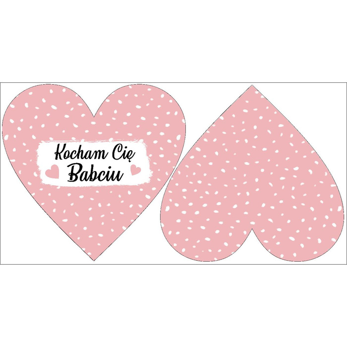 PODUSZKA DEKORACYJNA SERCE - KOCHAM CIĘ BABCIU / różowy