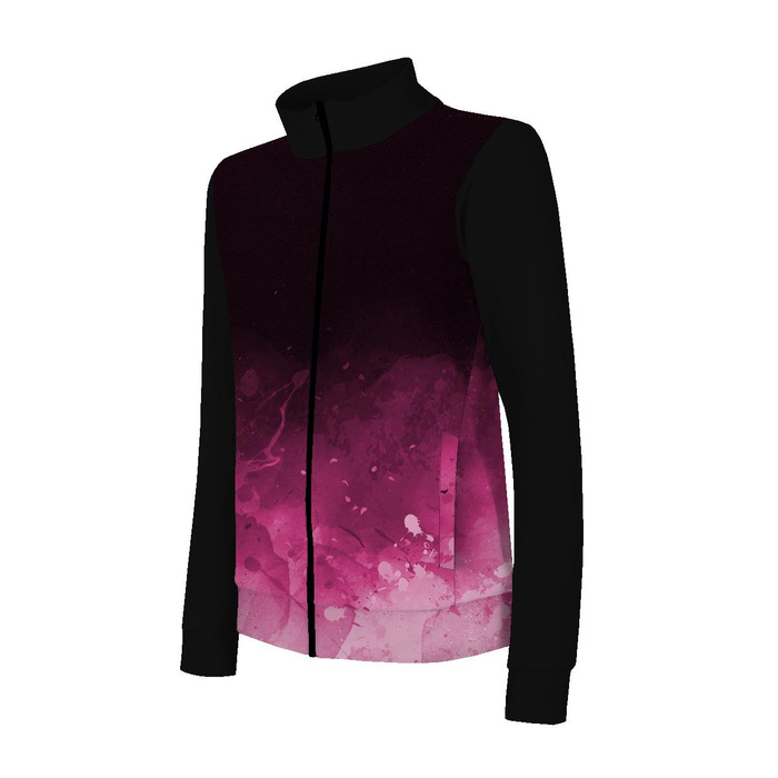 "MAX" CHILDREN'S TRAINING JACKET - SPECKS (fuchsia) / black - Functional fabric (122/128)