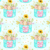 EASTER BOX (CUTE BUNNIES) - Cotton woven fabric