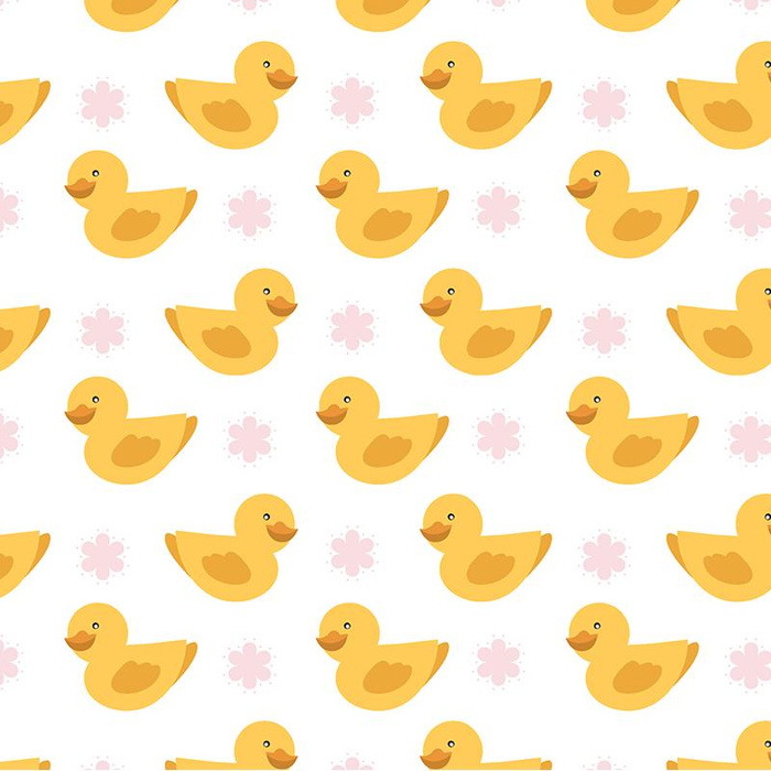 DUCKLINGS (ANIMAL GARDEN) - looped knit fabric