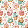 SWEETS WZ.8 - tkanina bawełniana