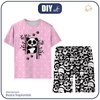 KINDERPYJAMA "ADA" - PANDA / rosa - Bambus-Single Jersey mit Elastan (146/152)