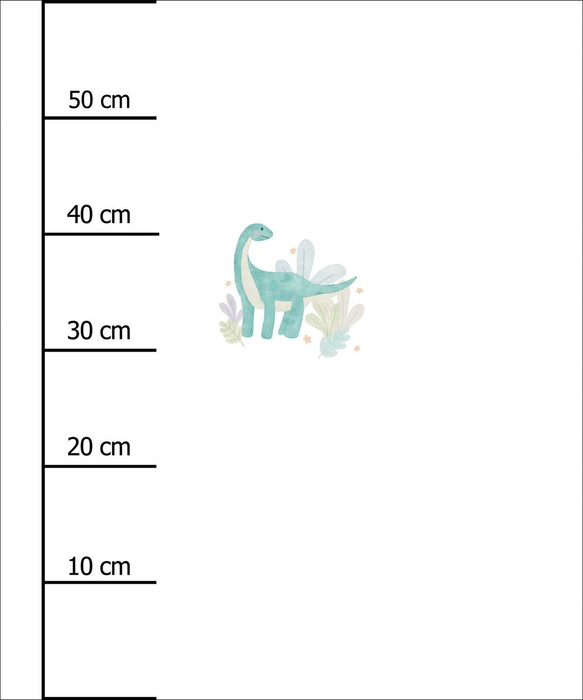 TYRANOSAURUS / bílá - panel (60cm x 50cm) SINGLE JERSEY