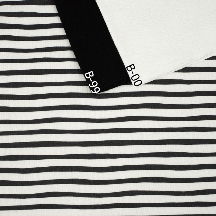 STRIPES - BLACK AND WHITE (BIRDS IN LOVE) - Waterproof woven fabric