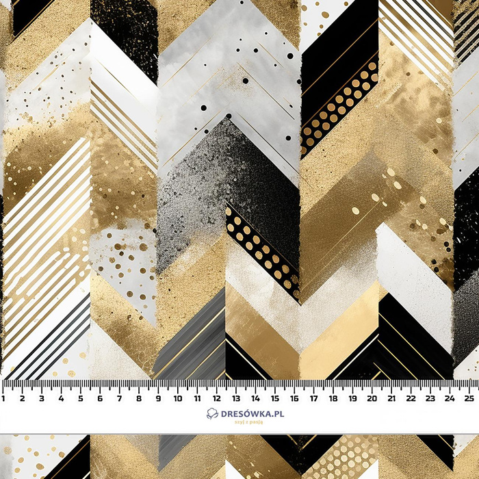 GEOMETRIC WZ. 6 - French Terry mit Elasthan