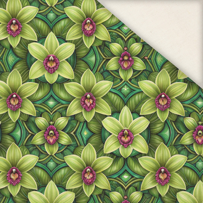Stained Garden wz. 4 (FLOWERS) - Linen 100%