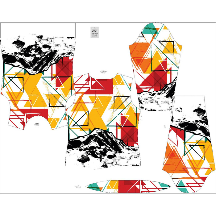 WOMEN'S THERMO BLOUSE (PATTY) - MOUNTAINS / TRIANGLES - sewing set S