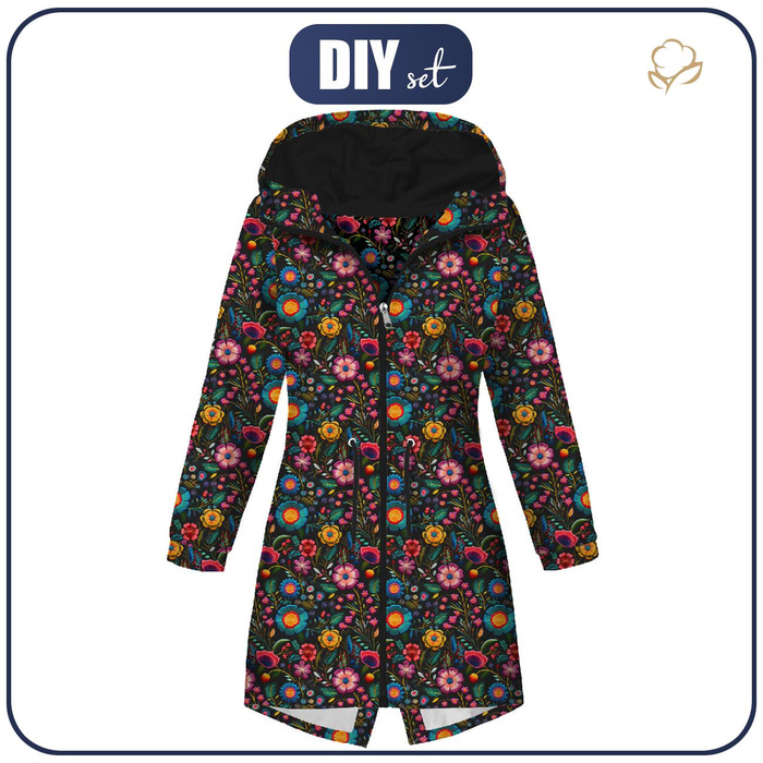 DAMENPARKA "ANNA" (M) - FLOWERS 3D m. 7  - Nähset 