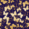 BUTTERFLIES / gold - Crepe