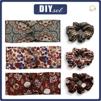 HAARBAND UND HAARGUMMI 3KPL - MODELL 7 - Nähset 4-8