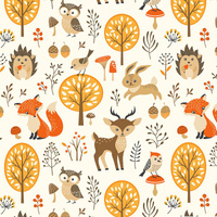 IN THE FORREST - Cotton woven fabric