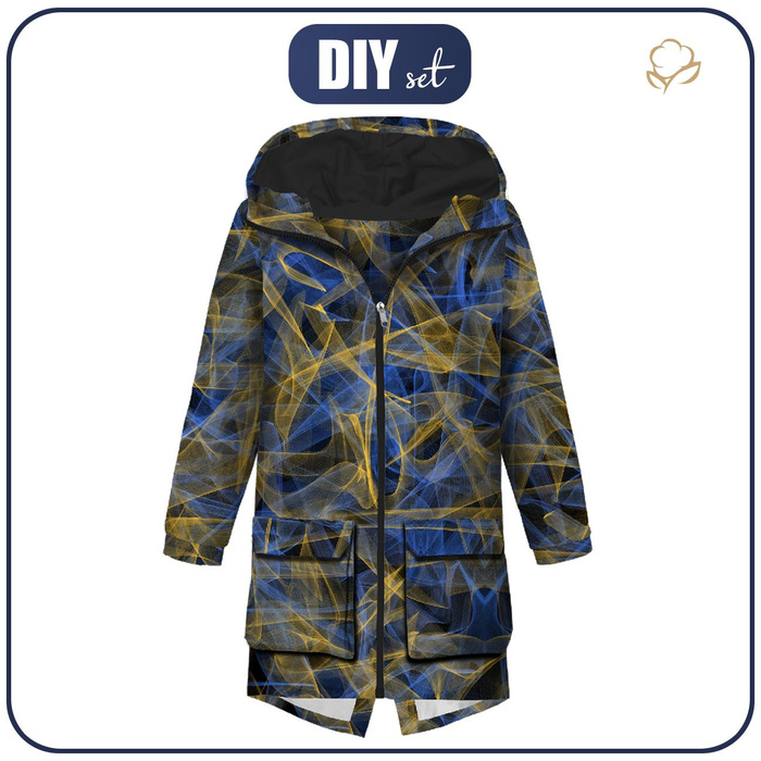 PÁNSKÁ BUNDA PARKA (TOM) - NEON SCRIBBLE vz.3 - Sada šití L