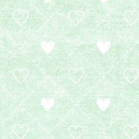 HEARTS AND RHOMBUSES / vinage look jeans (mint) - Cotton woven fabric