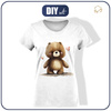 WOMEN’S T-SHIRT - VALENTINE'S DAY / BEAR - sewing set L