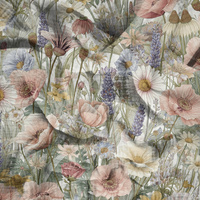 PASTEL FLOWERS WZ. 35 - Baumwoll Musselin