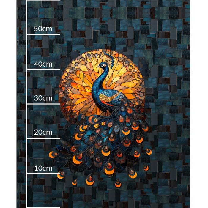 STAINED GLASS WZ.9- panel (60cm x 50cm) brushed knitwear with elastane ITY