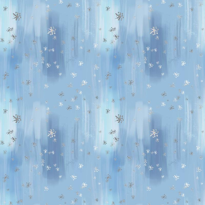 SCHNEEHIMMEL / hellblau (VERZAUBERTER WINTER) - bio single jerset mit Elastan Sommersweat
