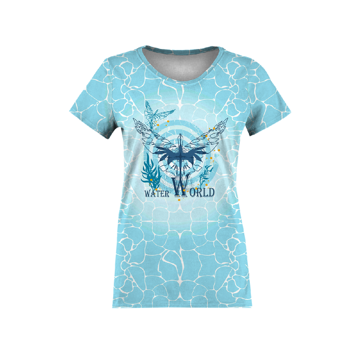 WASSERWELT / hellblau - Paneel (60cm x 50cm) Sommersweat