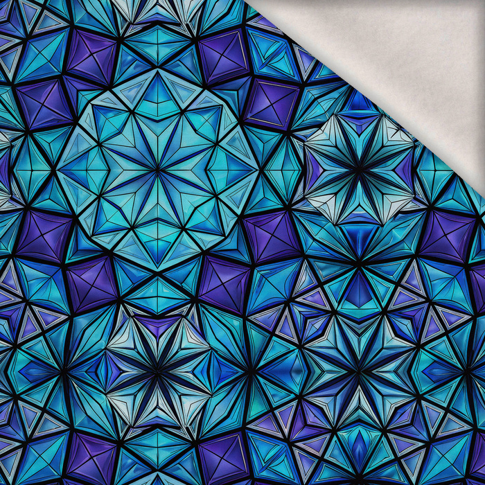 Stained Glass wz. 32 - teplákovina počesaná s elastanem ITY