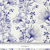 FLOWERS pat. 4 (Very Peri) - Cotton woven fabric