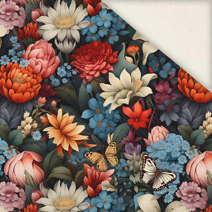 Butterfly & Flowers wz.10- Slub Weave