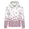 BLUZA DAMSKA (POLA) CLASSIC Z KAPTUREM - KWIATY I KONICZYNY (NA ŁĄCE) -  dzianina pętelkowa - M