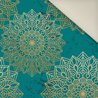 MANDALA m. 5 / smaragd - Polster- Velours