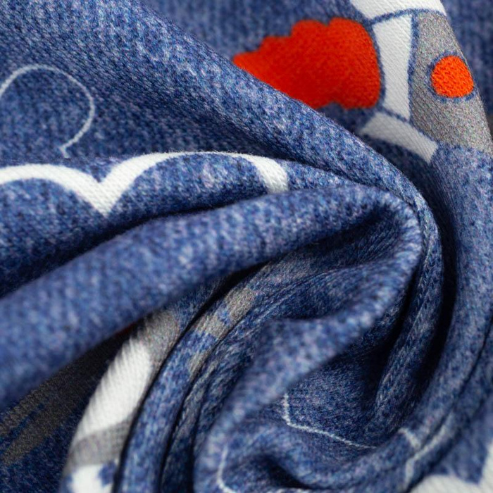 LETADLA (LETADLA) / ACID WASH TMAVOMODRý  - Organická Teplákovina