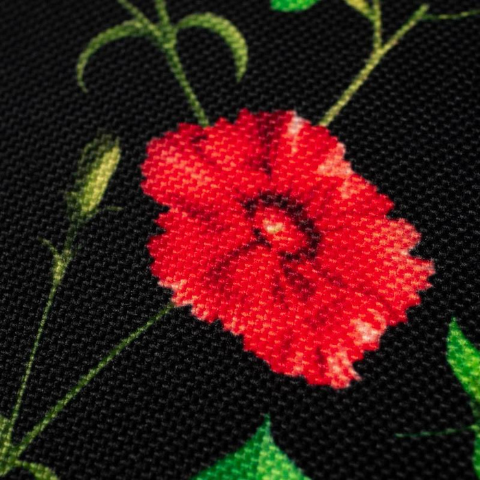 MINI RED GARDEN (PARADISE GARDEN)  - looped knit fabric with elastane