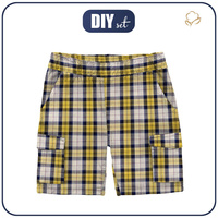 KID`S CARGO SHORTS - COLORFUL CHECK - sewing set