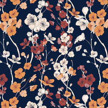 JAPANESE GARDEN pat. 2 (JAPAN)  - Woven Fabric for tablecloths