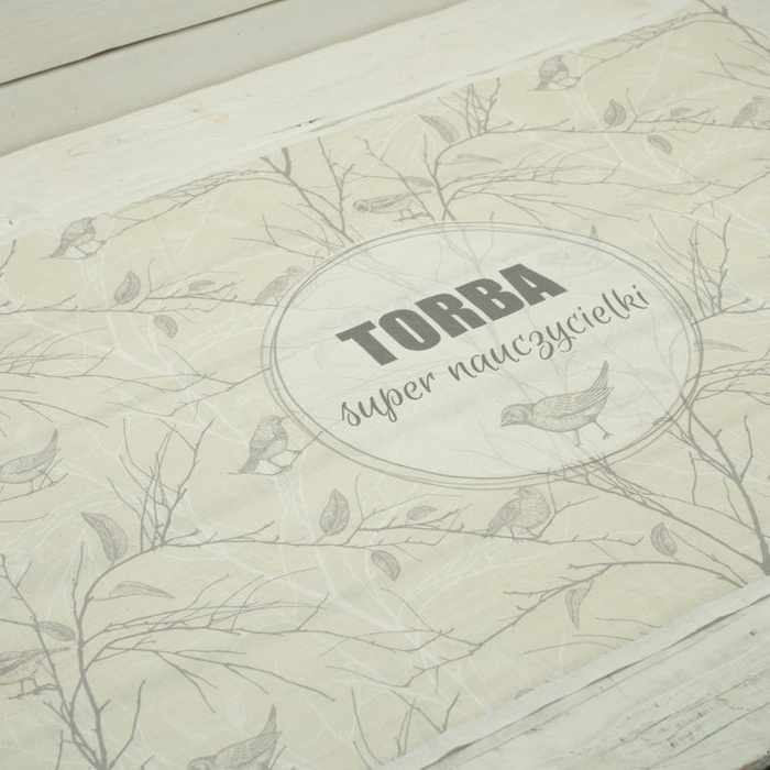 Superteacher bag - Cotton woven fabric panel