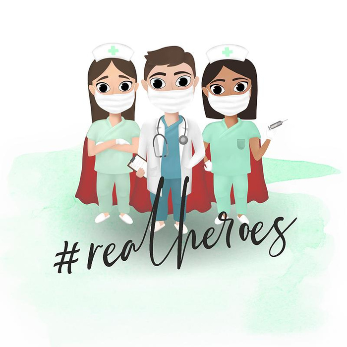 REAL HEROES / weiß - Paneel Wasserabweisende Webware