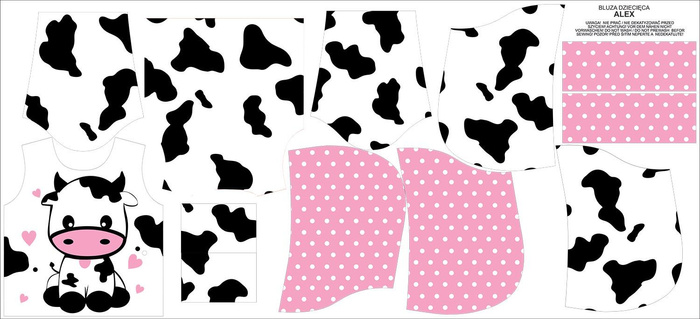 KID'S HOODIE (ALEX) - COW ADELE - sewing set