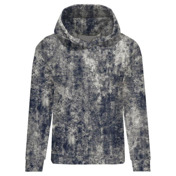 BLUZA DAMSKA (POLA) CLASSIC Z KAPTUREM - GRUNGE (navy) - dzianina pętelkowa XXXL
