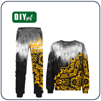 Jogginganzug für Kinder (MILAN) - MISTY MANDALA / WALD OMBRE - Nähset (134/140)