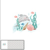 DOLPHIN pat. 4 (MAGICAL OCEAN) - PANORAMIC PANEL (60cm x 155cm)
