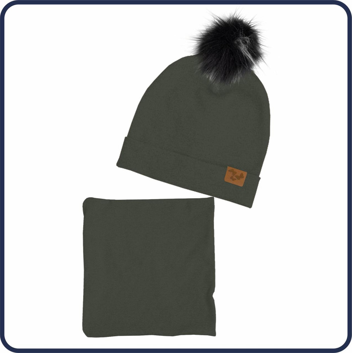 DARK OLIVE - Cap and loop creative sewing set